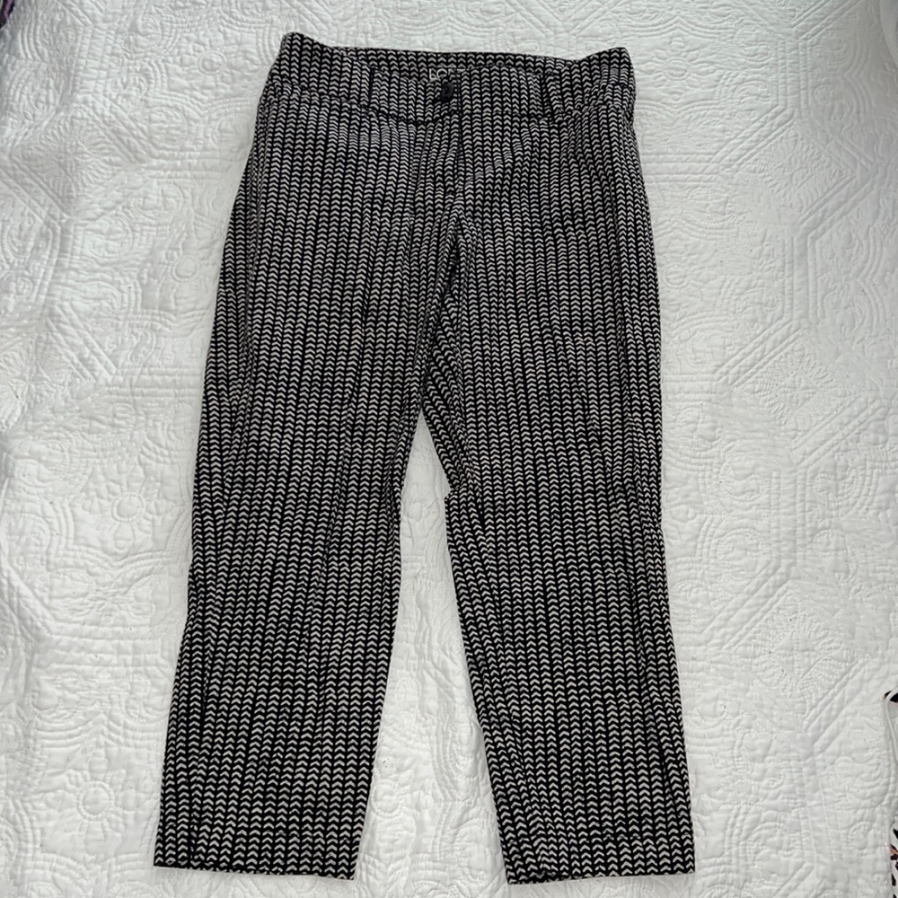 Loft curvy cropped patterned trouser